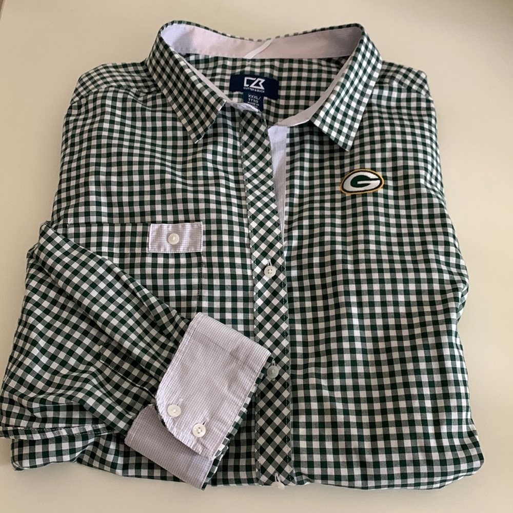 Green Bay Packers Cutter & Buck women’s size XXXL button up shirt